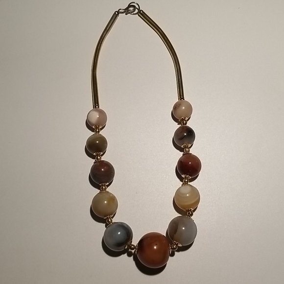 Agate Bead Necklace - Picture 1 of 5
